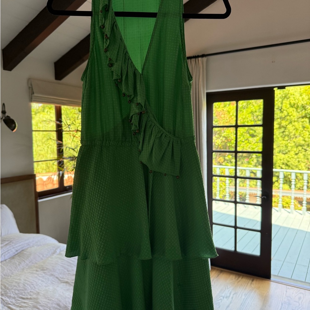 Tracy Reese Asymmetrical Green Dress